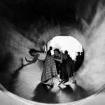 Arthur Leipzig Turning Barrel Coney Island 1952 Gelatin Silver print Howard Greenberg Gallery