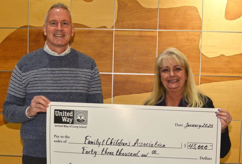 Dr. Jeffrey Reynolds, FCA President and CEO and Patricia Rivers, United Way of Long Island Community Impact Program Director