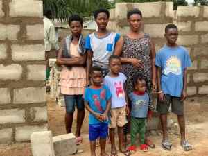 Family in Ghana that received a new home