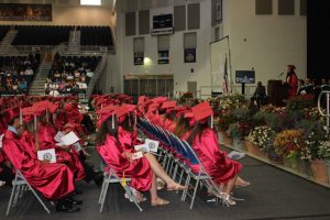 Students listened intently as salutatorian Reema Kumar gave her salutatorian address.