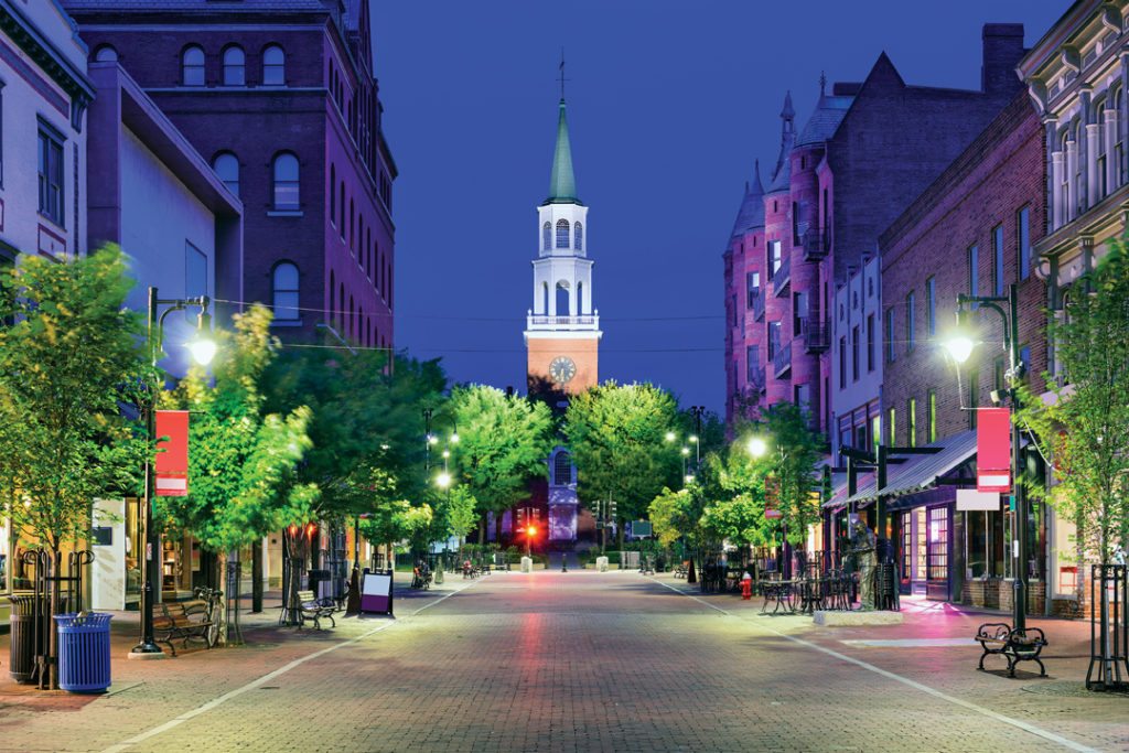 Church Street in Burlington, Vermont