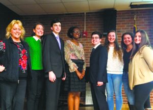 From left: Michelle Papaccio, Kathleen Crimmins, John Giuffre, Olufisayo Atanda Ogunleye, Nicholas LaGrega, Natalia-Chloe Malik, Nilay Sebat and Madeline Denehy.