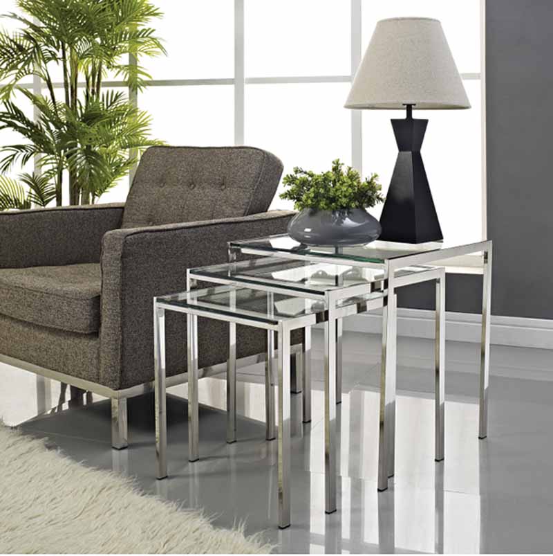 NANETTE Modway-Nimble-Stainless-Steel-Nesting-Table-Set 5