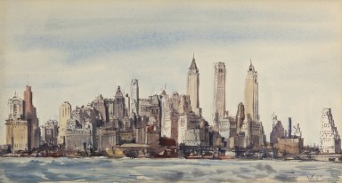 Reginald Marsh new york skyline debra force fine art