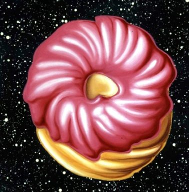 Scharf, Pink Frosted Cruller in Outer Space, 2010