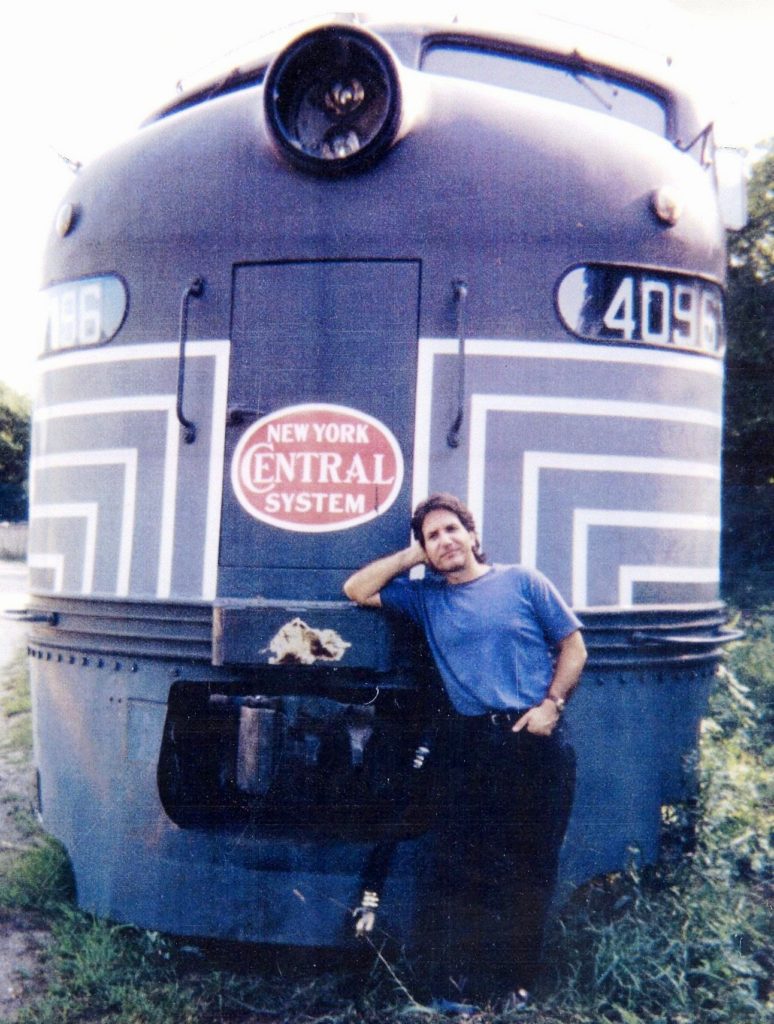 The author in front of a New York Central Locomotive.