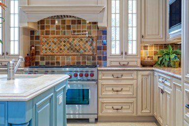 Beautiful Custom Kitchen with Island in an Estate Home