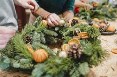 wreath making