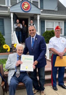 5.20.2024 – WWII Hero from Hicksville Honored on 99th Birthday