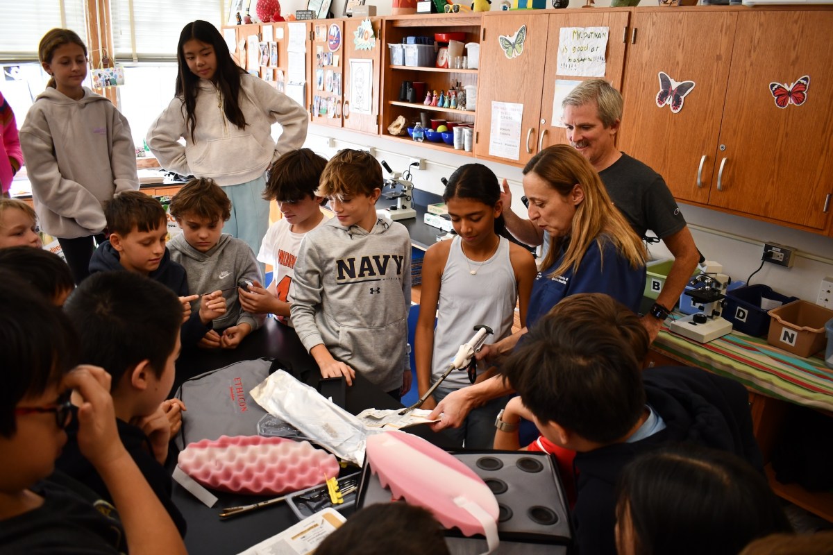 Surgeon Dr. Dimitra Theodoropolous at Munsey Park Career Day