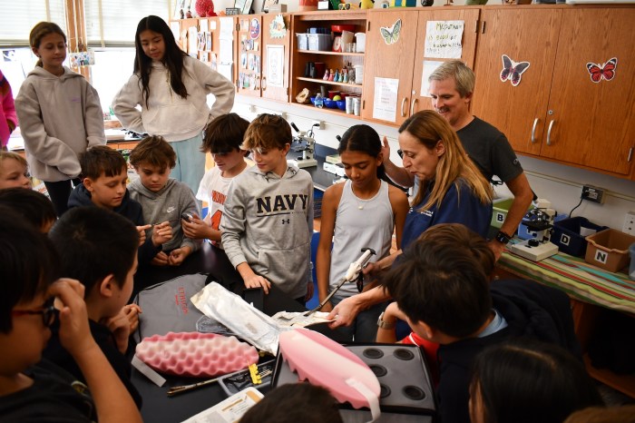 Surgeon Dr. Dimitra Theodoropolous at Munsey Park Career Day