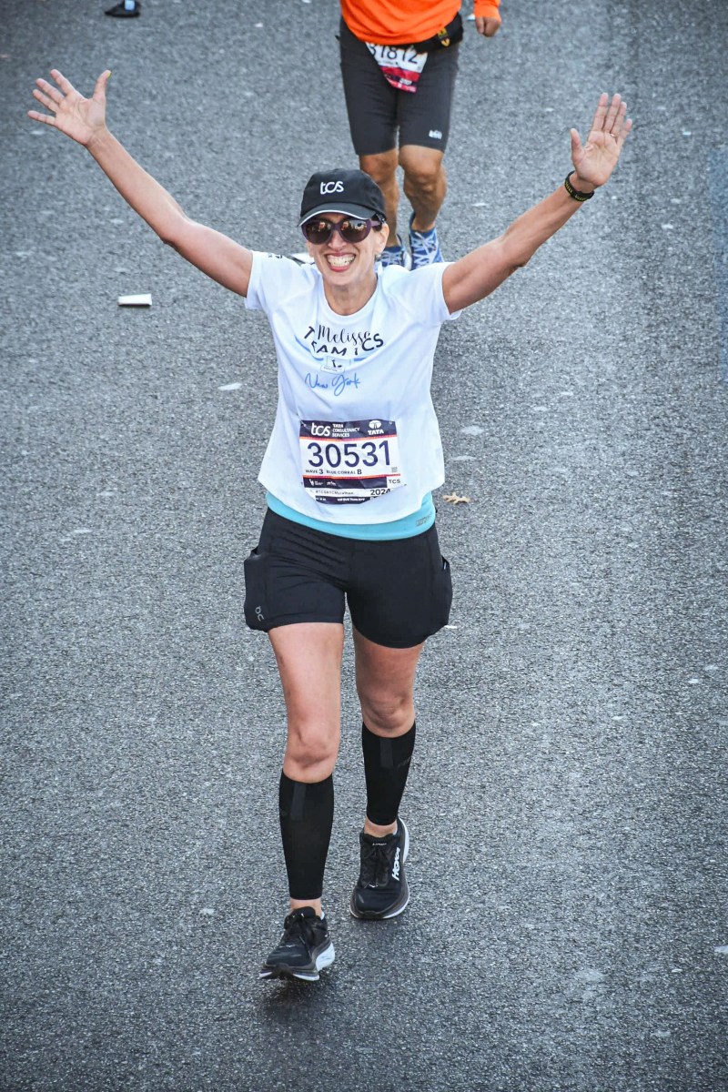 Melissa Slobin running the NYC Marathon