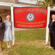 Syosset librarians Trish Sergi, Sarah Wasser and Kristina Holzweiss