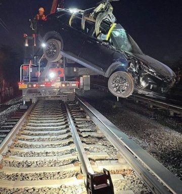 A man drunkenly drove his car down the LIRR tracks, MTA officials say.