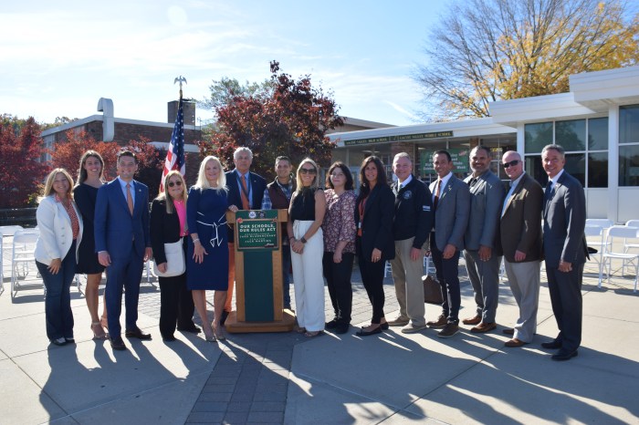 Local officials and school administrators spoke out against the Regionalization Initiative at the Our Schools, Our Rules Act press conference on Oct. 31