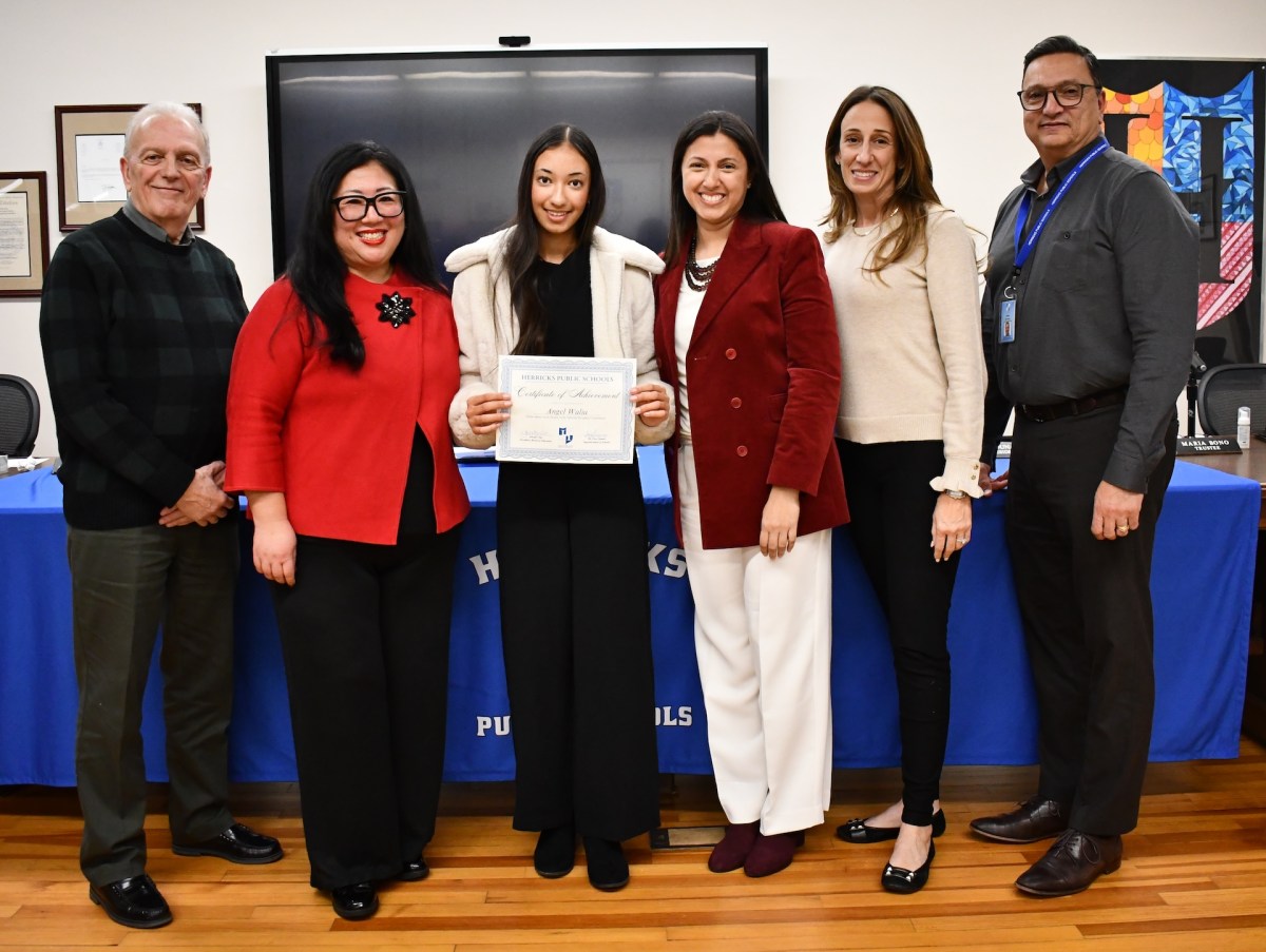 Herricks BOE Honors Tennis Champ Angel Walia