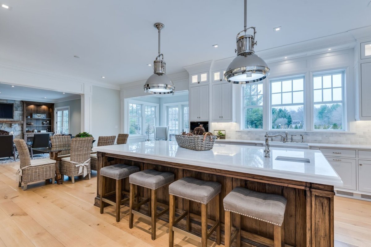 lloyd harbor architect house kitchen great room