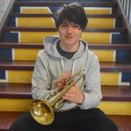 Massapequa High School senior Austin Benedict will play the trumpet in the Concert Band at the 2025 All-Eastern music conference.