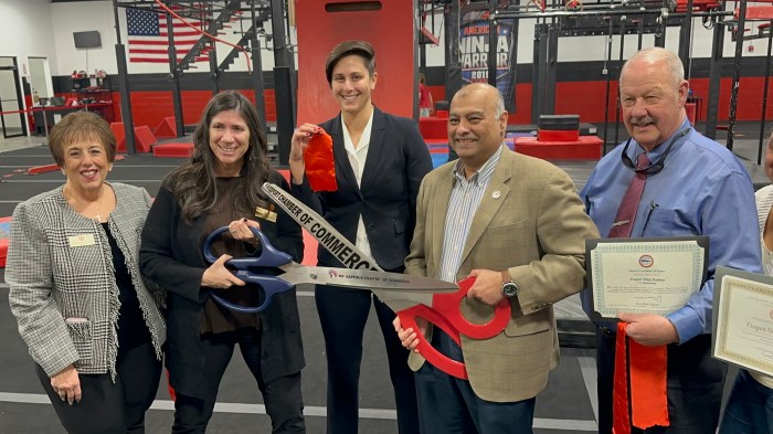 Ribbon-cutting at the Freeport Ninja Academy for its five-year anniversary