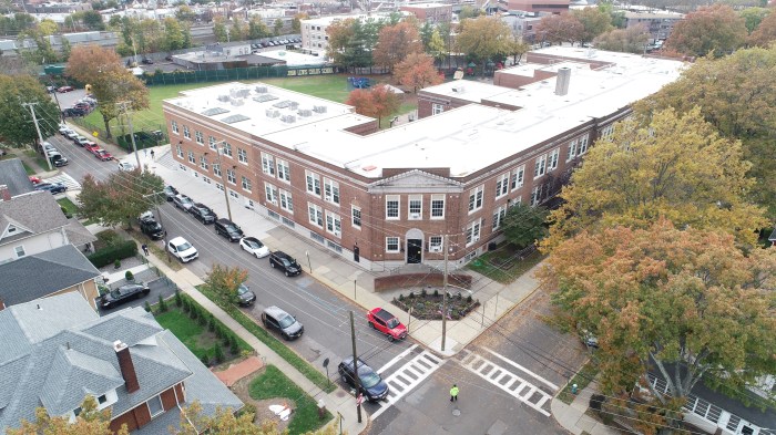 Overhead view of John Lewis Childs School.