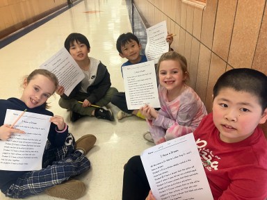 Munsey Park Elementary students learned about Dr. Martin Luther King Jr. as part of their Wellness Week lesson