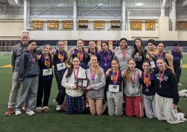 The Oyster Bay High School girls' track team finishes second