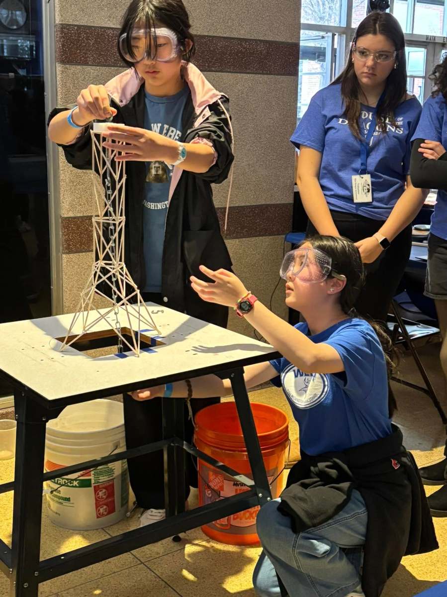 Weber Middle School students competed in a Science Olympiad invitational where they earned top medals in various events