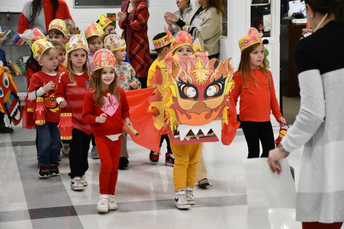 Cherry Lane students participated in a Lunar New Year parade.