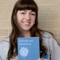 Lucia Cagno, with her poetry collection, "Daffodils and Dandelions"