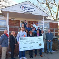 Representatives from the Oyster Bay-East Norwich Chamber of Commerce and WaterFront Center