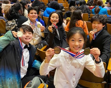 Great Neck South Middle's Debate Club brought home 16 medals from its first tournament