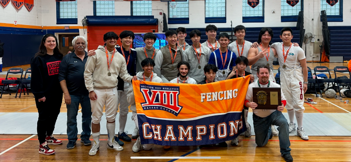 The 2025 Syosset boys' fencing team earns second championship win in program history