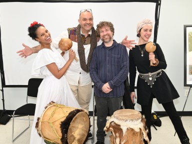 Author Adriana Devers, filmmaker Renzo Devia, musician Juan Uribe and artist Laura Villana were among those who gathered to celebrate Afro-Latino culture.