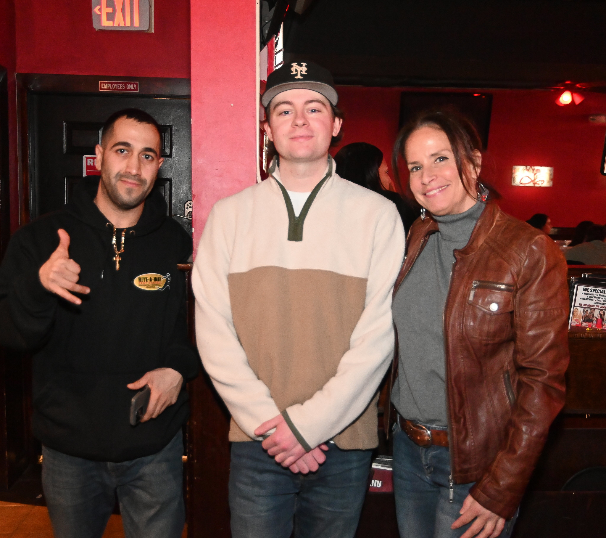 Comedians Tony Dabas, Jack Adams and Mary Capone kept the crowd in stitches.