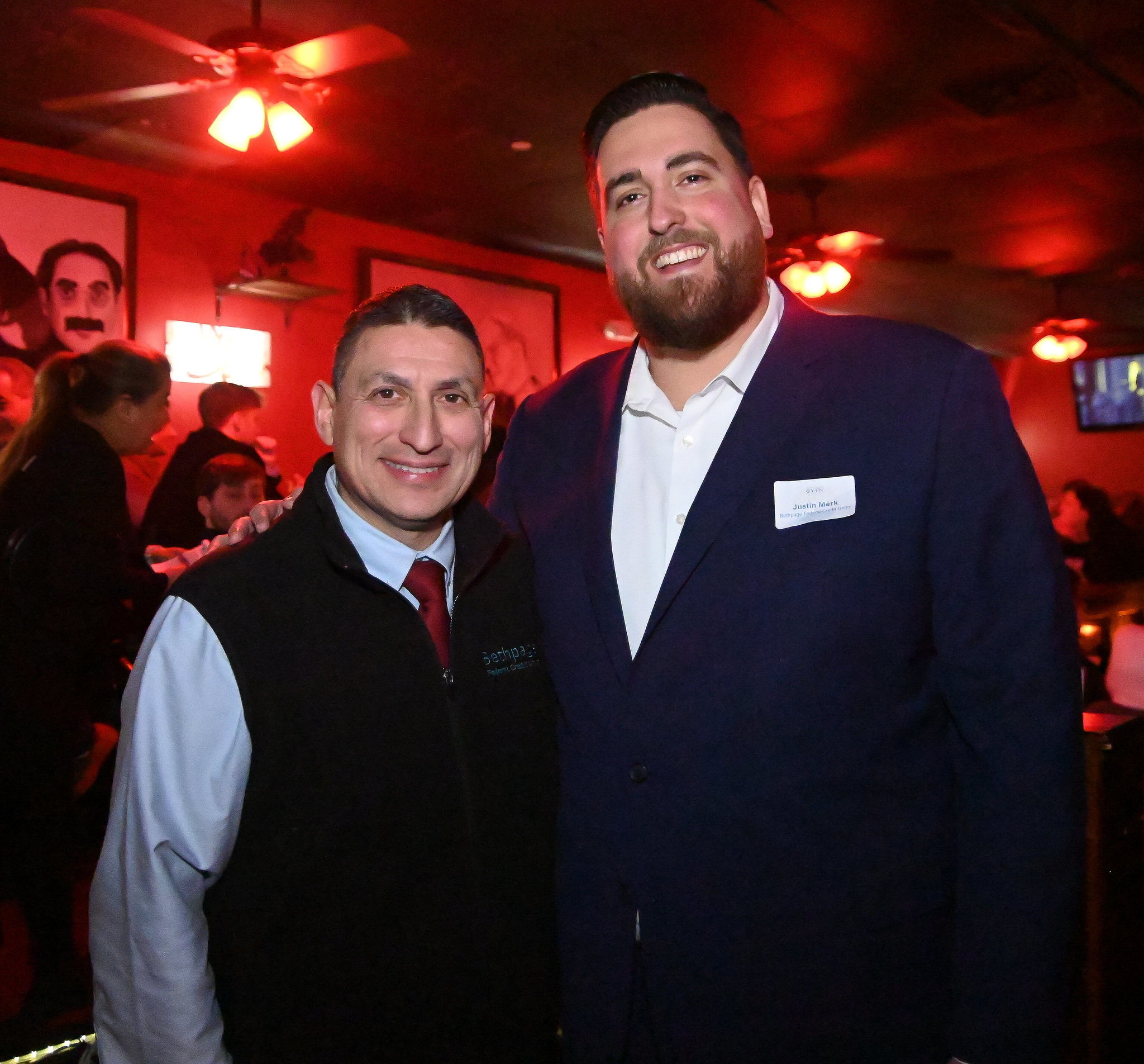 Rob Suarez from Bethpage Federal Credit Union and Justin Merk.