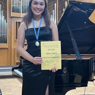 MacArthur High School junior Felicia Garramone won first place in the eighth International Piano Competition “Andrey Stoyanov” in Sofia, Bulgaria.