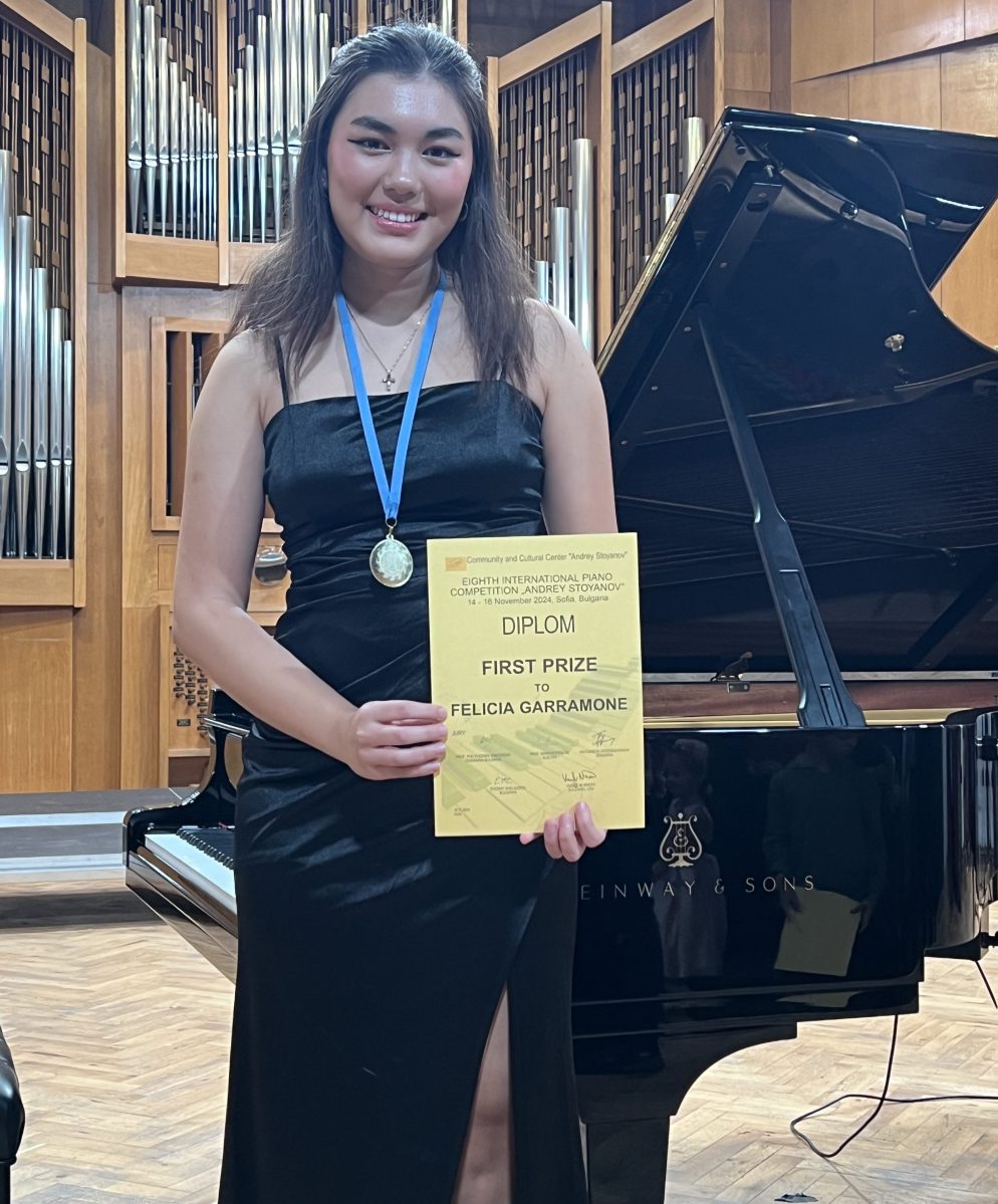 MacArthur High School junior Felicia Garramone won first place in the eighth International Piano Competition “Andrey Stoyanov” in Sofia, Bulgaria.