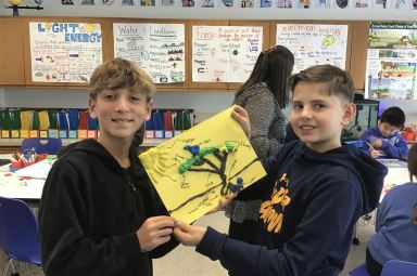 Harbor Hill students flexed their teamwork as they learned about photosynthesis