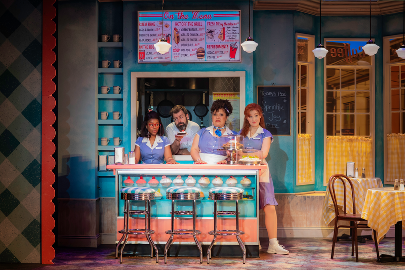 Dawn (Kalea Leverette), Cal (Adam Du Plessis) and Becky (Laraisha Dievelyn Dionne) provide heartwarming and hilarious emotional emotional support for Jenna in The Engeman Theater's Waitress.