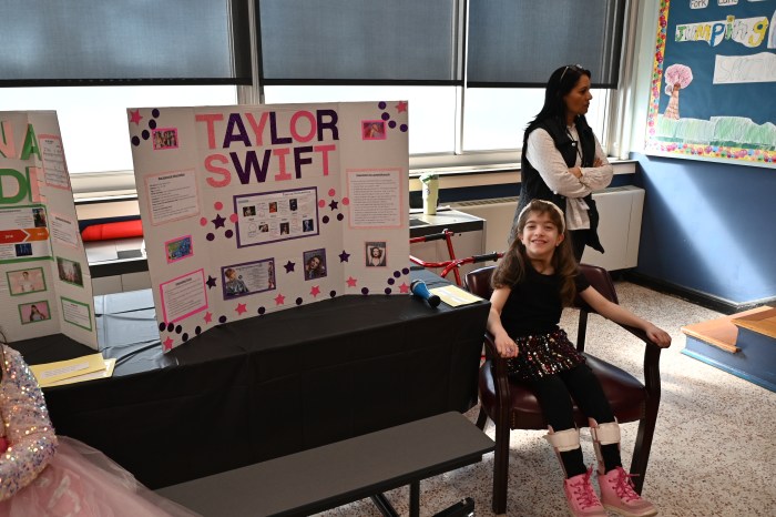 Taylor Swift at the fourth grade wax museum event at Fork LaneElementary School in Hicksville.