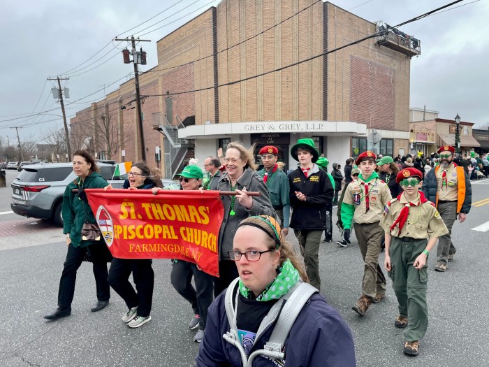 Community members participated in Farmingdale's St. Patrick's Day parade on Sunday, March 16