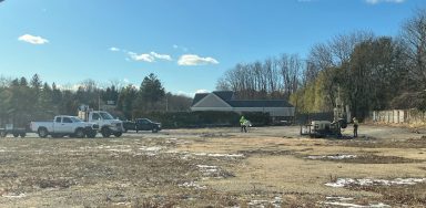 Trucks at 6261 Northern Boulevard in East Norwich have been seen drilling and rigging, residents say