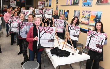 Mikey G's Embracing Wings Foundation paint and sip fundraiser