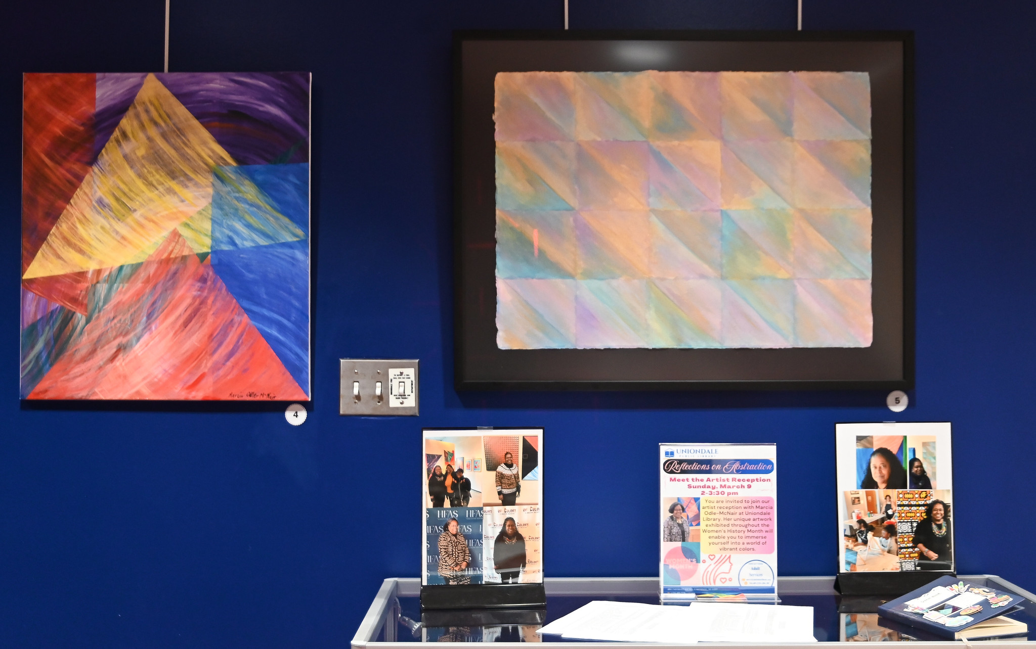 Uniondale Public Library hosted Marcia Odle-McNair's art exhibition, "Reflections on Abstraction."