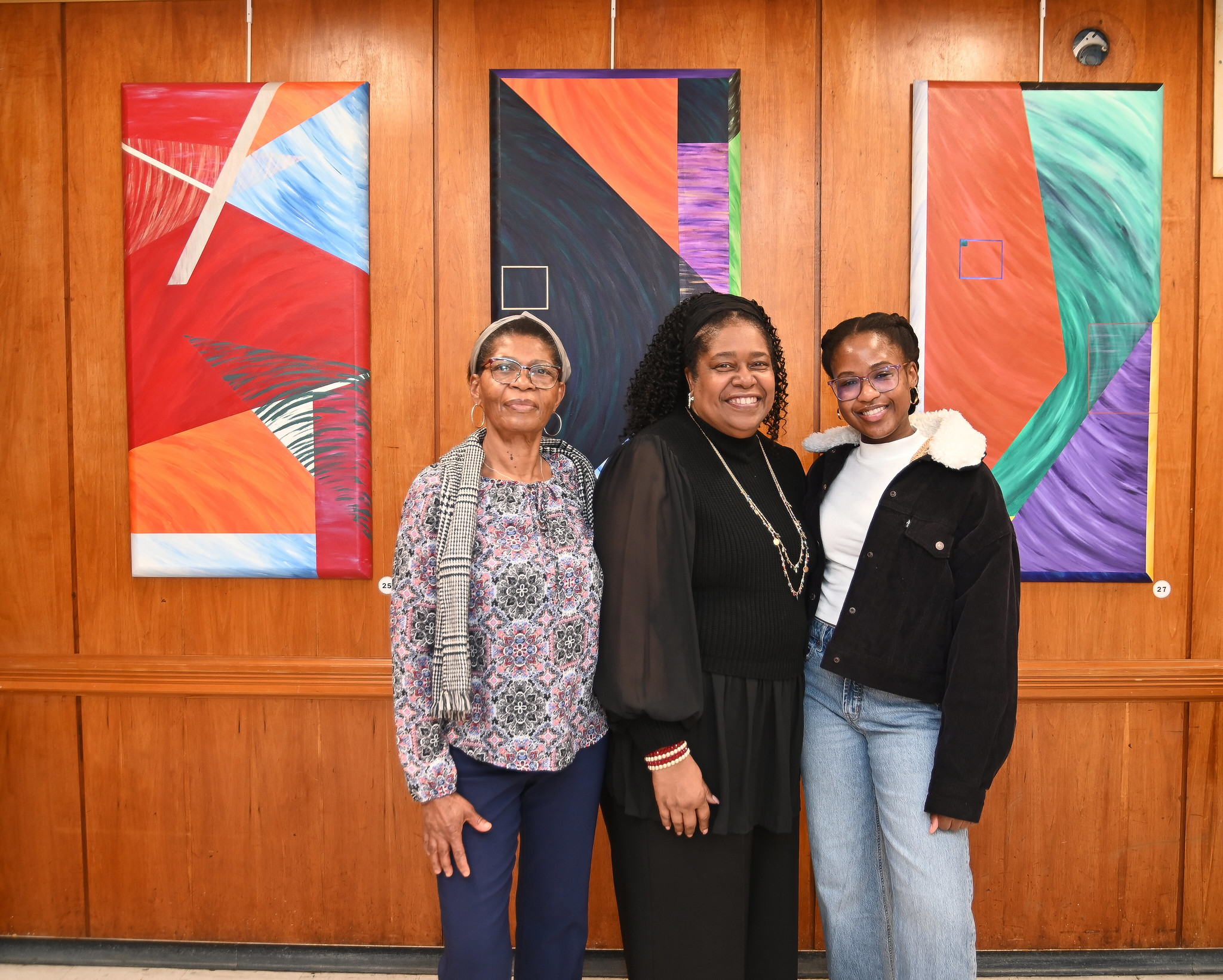 Uniondale Public Library hosted Marcia Odle-McNair's art exhibition, "Reflections on Abstraction."