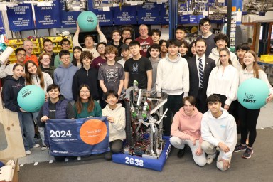 The South High School Rebel Robotics received a $1,000 sponsorship from Optimum for the third year in a row