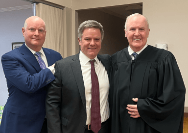 Troy Pieper, Damien Pieper and former Upper Brookville justice John Pieper (L. to R.)