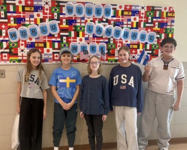 Students at Weber Middle School celebrate World Language Week